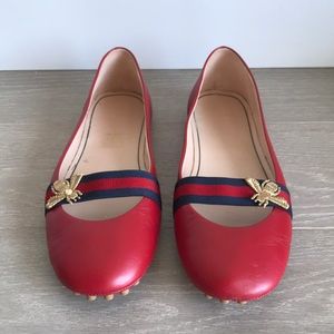 Gucci Nappa Moorea Arago Flats - Size 40.5